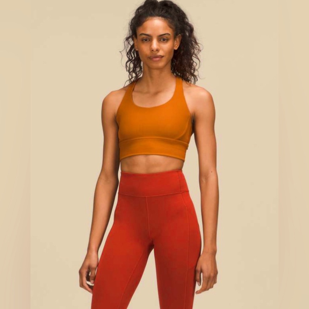 Lululemon Energy bra orange/brown. Size 2 like new